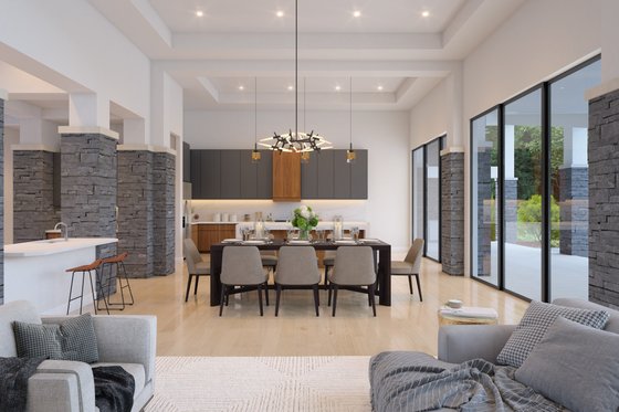 Interior - Dining Room for Contemporary House Plan #930-546 - 3 bed, 3.5 bath