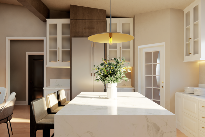 House Blueprint - Interior - Kitchen 1 for Contemporary House Plan #1064-453 - 3 bed, 2 bath