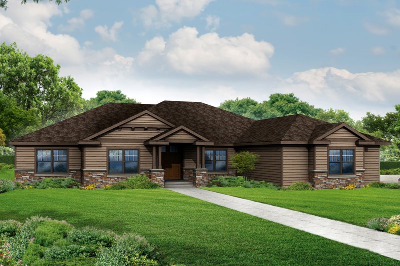 Architectural House Design - Traditional Exterior - Front Elevation Plan #124-970