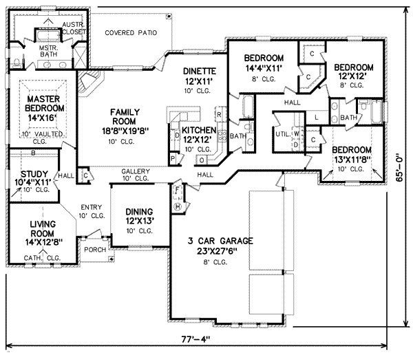 Traditional Floor Plan - Main Floor Plan #65-239