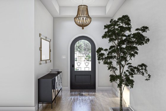 Interior - Entry for Mediterranean House Plan #455-660 - 3 bed, 2 bath