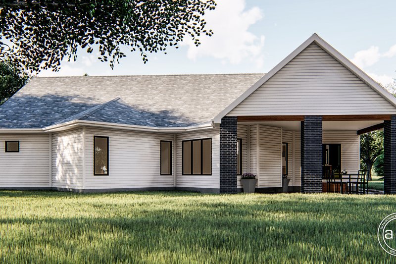 Home Plan - Exterior - Rear Elevation for Craftsman House Plan #455-213 - 2 bed, 2 bath