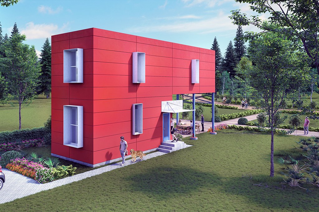 Modern Style House Plan - 2 Beds 2 Baths 1000 Sq/Ft Plan #905-5