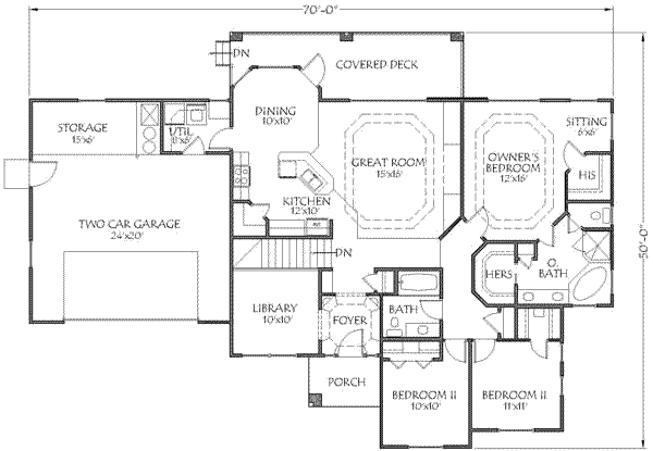 Traditional Floor Plan - Main Floor Plan #24-192