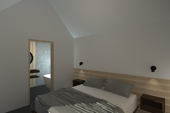 Interior - Bedroom for Modern House Plan #933-20 - 2 bed, 2 bath