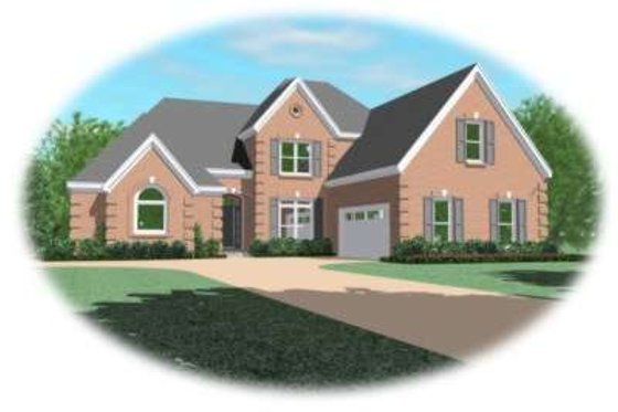 Exterior - Front Elevation for European House Plan #81-1164 - 4 bed, 3.5 bath