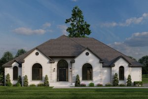 European Exterior - Front Elevation Plan #17-1180