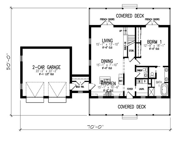 Farmhouse Floor Plan - Main Floor Plan #497-64