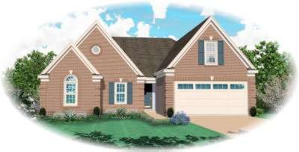 Exterior - Front Elevation 2 for European House Plan #81-1502 - 3 bed, 2 bath
