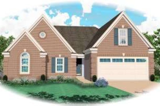 Exterior - Front Elevation for European House Plan #81-1502 - 3 bed, 2 bath