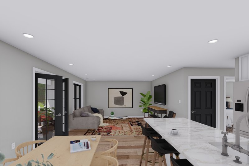 Architectural House Design - Interior - Family Room 1 for Farmhouse House Plan #1060-123 - 1 bed, 2 bath