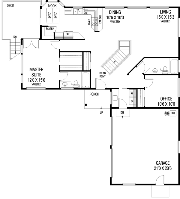 Traditional Floor Plan - Main Floor Plan #60-431