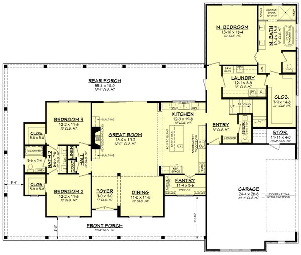 House Design - Farmhouse Floor Plan - Main Floor Plan #430-327