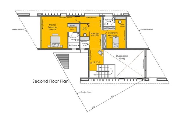 Modern Floor Plan - Upper Floor Plan #467-2