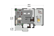 Farmhouse Style House Plan - 3 Beds 1 Baths 1708 Sq/Ft Plan #25-4960 Floor 