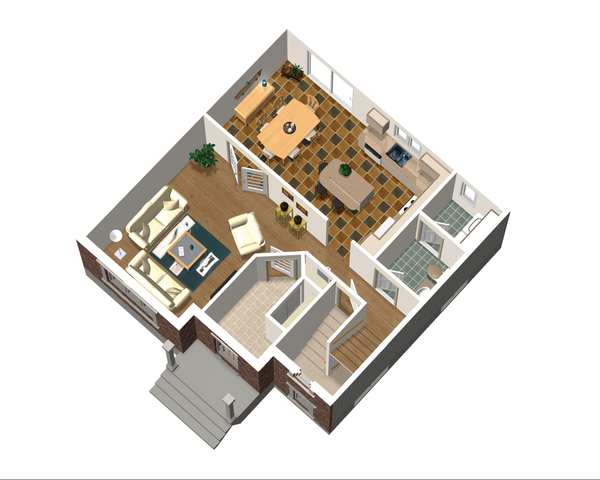European Floor Plan - Main Floor Plan #25-4702