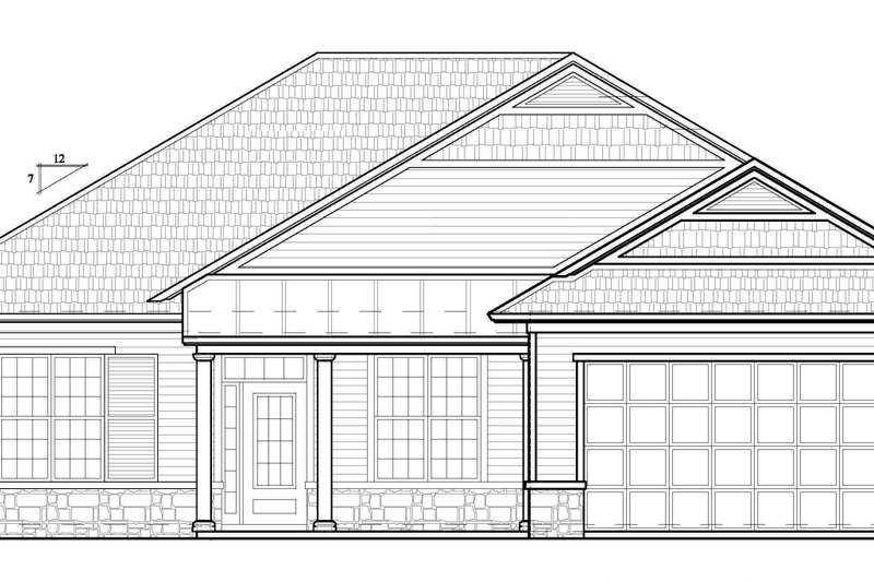 Architectural House Design - Exterior - Front Elevation 3 for Farmhouse House Plan #938-138 - 3 bed, 2 bath