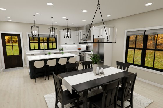 Interior - Dining Room for Bungalow House Plan #51-1399 - 3 bed, 2 bath