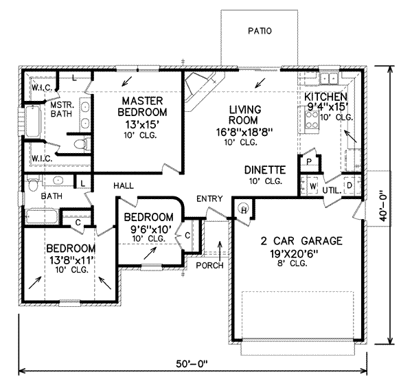 Traditional Floor Plan - Main Floor Plan #65-393