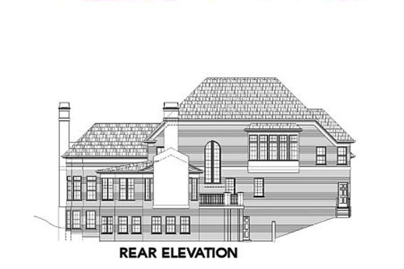Dream House Plan - Exterior - Rear Elevation for European House Plan #119-240 - 4 bed, 3.5 bath