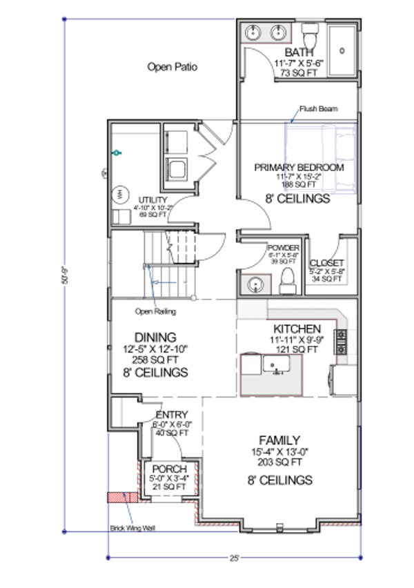 Architectural House Design - Contemporary Floor Plan - Main Floor Plan #1116-5