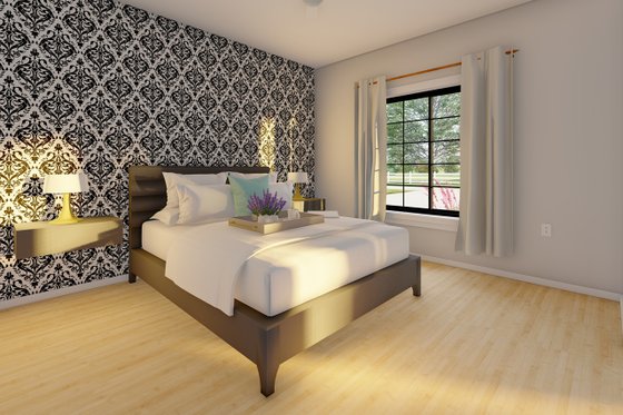 Interior - Master Bedroom for Farmhouse House Plan #126-234 - 3 bed, 2 bath