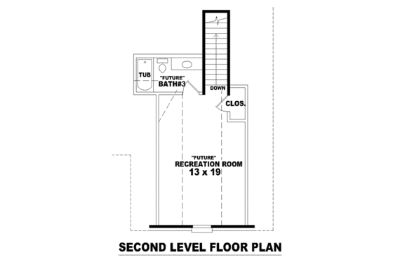 Floor Plan - Other Floor for European House Plan #81-1522 - 3 bed, 2 bath