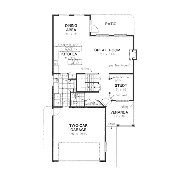 Home Plan - Traditional Floor Plan - Main Floor Plan #18-4515