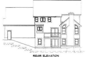 Exterior - Rear Elevation for Traditional House Plan #75-150 - 4 bed, 2.5 bath