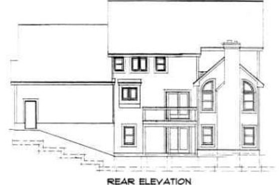 Exterior - Rear Elevation for Traditional House Plan #75-150 - 4 bed, 2.5 bath