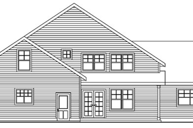 Dream House Plan - Exterior - Rear Elevation for Traditional House Plan #124-596 - 3 bed, 2.5 bath