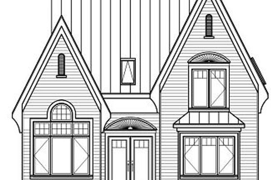 Exterior - Rear Elevation for Farmhouse House Plan #23-852 - 3 bed, 2 bath