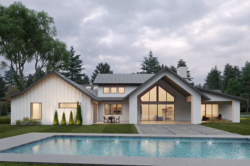Home Plan - Exterior - Rear Elevation for European House Plan #1066-273 - 6 bed, 4.5 bath
