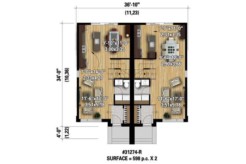 Dream House Plan - Floor Plan - Main Floor 1 House Plan #25-4517 - 5 bed, 2 bath