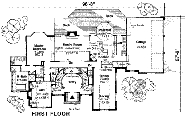 European Floor Plan - Main Floor Plan #334-114