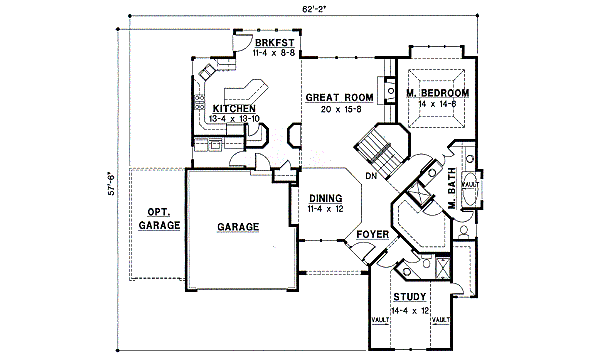 European Floor Plan - Main Floor Plan #67-272