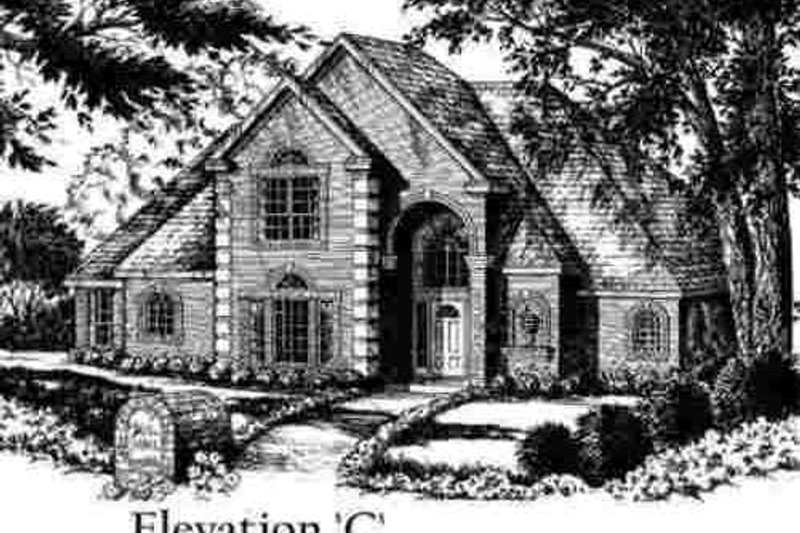 Home Plan - Exterior - Other Elevation 1 for European House Plan #40-259 - 4 bed, 3.5 bath