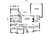 European Style House Plan - 3 Beds 2 Baths 1795 Sq/Ft Plan #40-351 