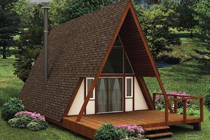 Cottage Exterior - Front Elevation Plan #57-501