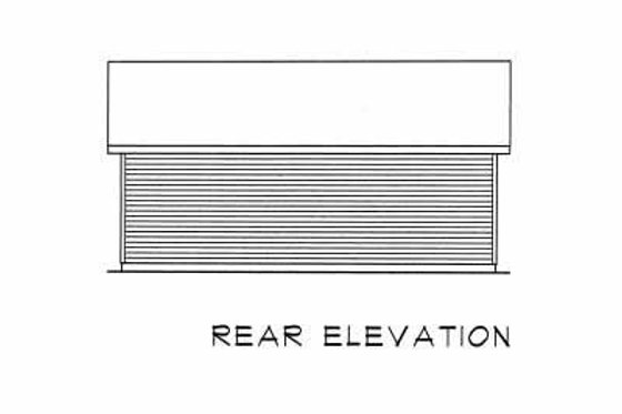 Exterior - Rear Elevation for Traditional House Plan #22-414, 0 bath