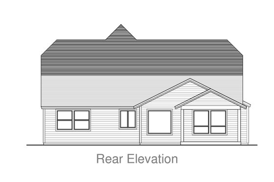 Exterior - Rear Elevation for Craftsman House Plan #53-567 - 3 bed, 2.5 bath