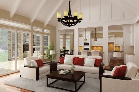 Interior - Family Room for European House Plan #45-379 - 5 bed, 4.5 bath