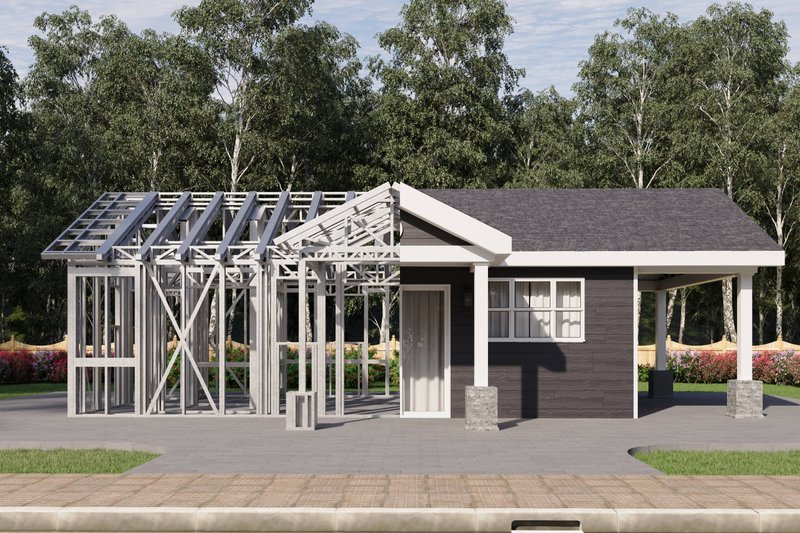 Dream House Plan - Exterior - Front Elevation 4 for Traditional House Plan #1106-22, 1 bath