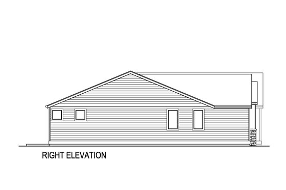 Exterior - Other Elevation 1 for Farmhouse House Plan #569-43 - 3 bed, 2.5 bath