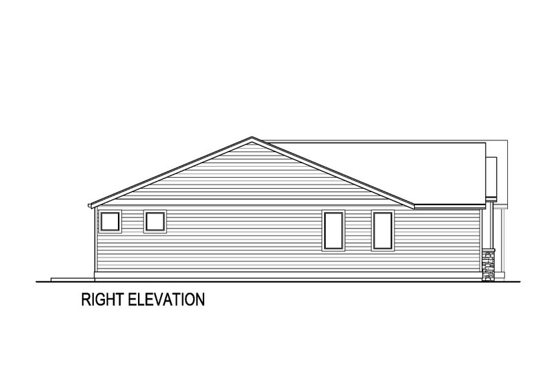House Blueprint - Exterior - Other Elevation 1 for Farmhouse House Plan #569-43 - 3 bed, 2.5 bath