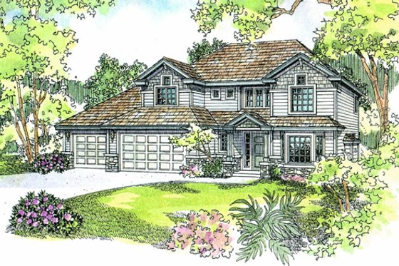 Exterior - Other Elevation for Traditional House Plan #124-525 - 4 bed, 2.5 bath