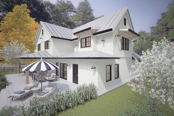 Exterior - Other Elevation 2 for Farmhouse House Plan #1101-11 - 3 bed, 2.5 bath