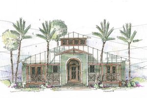 Beach Exterior - Front Elevation Plan #426-11