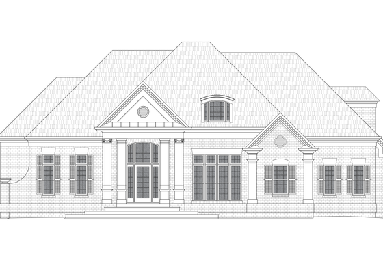 Exterior - Other Elevation for European House Plan #119-195 - 3 bed, 3 bath