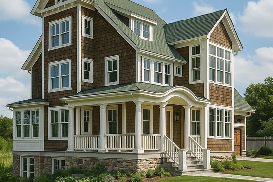 Exterior - Front Elevation 1 for Victorian House Plan #928-69 - 5 bed, 3.5 bath